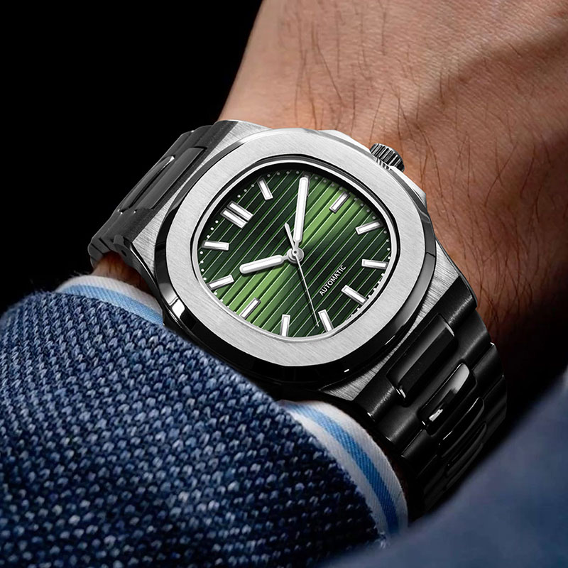 Patek Philippe Watch Nautilus - MACARLON 43mm ナウティラス スタイル 自動巻き メンズ腕時計