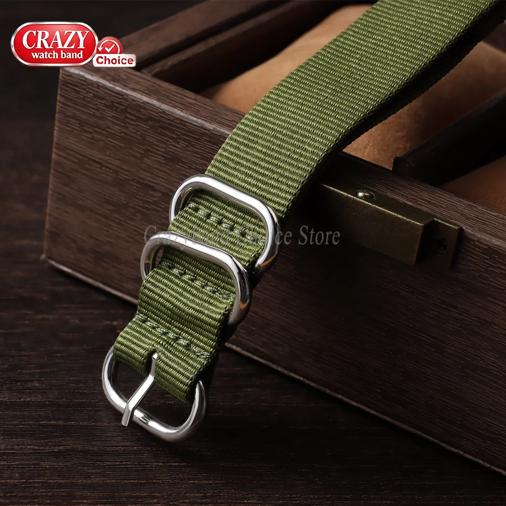レディース・メンズ用スポーツナイロン製腕時計バンド。18mm - Nato Strap Nylon のレビューと価格