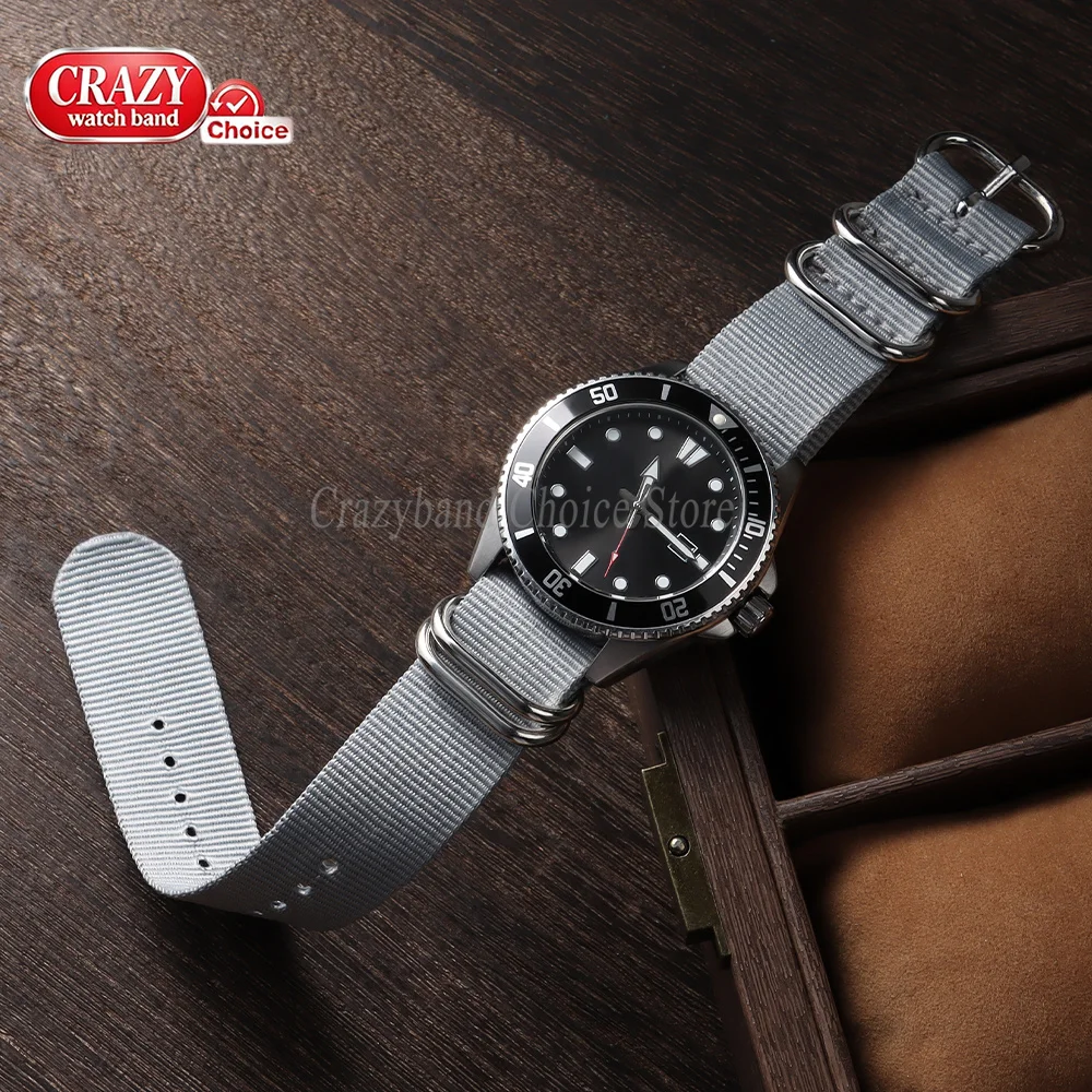 レディース・メンズ用スポーツナイロン製腕時計バンド。18mm - Nato Strap Nylon のレビューと価格