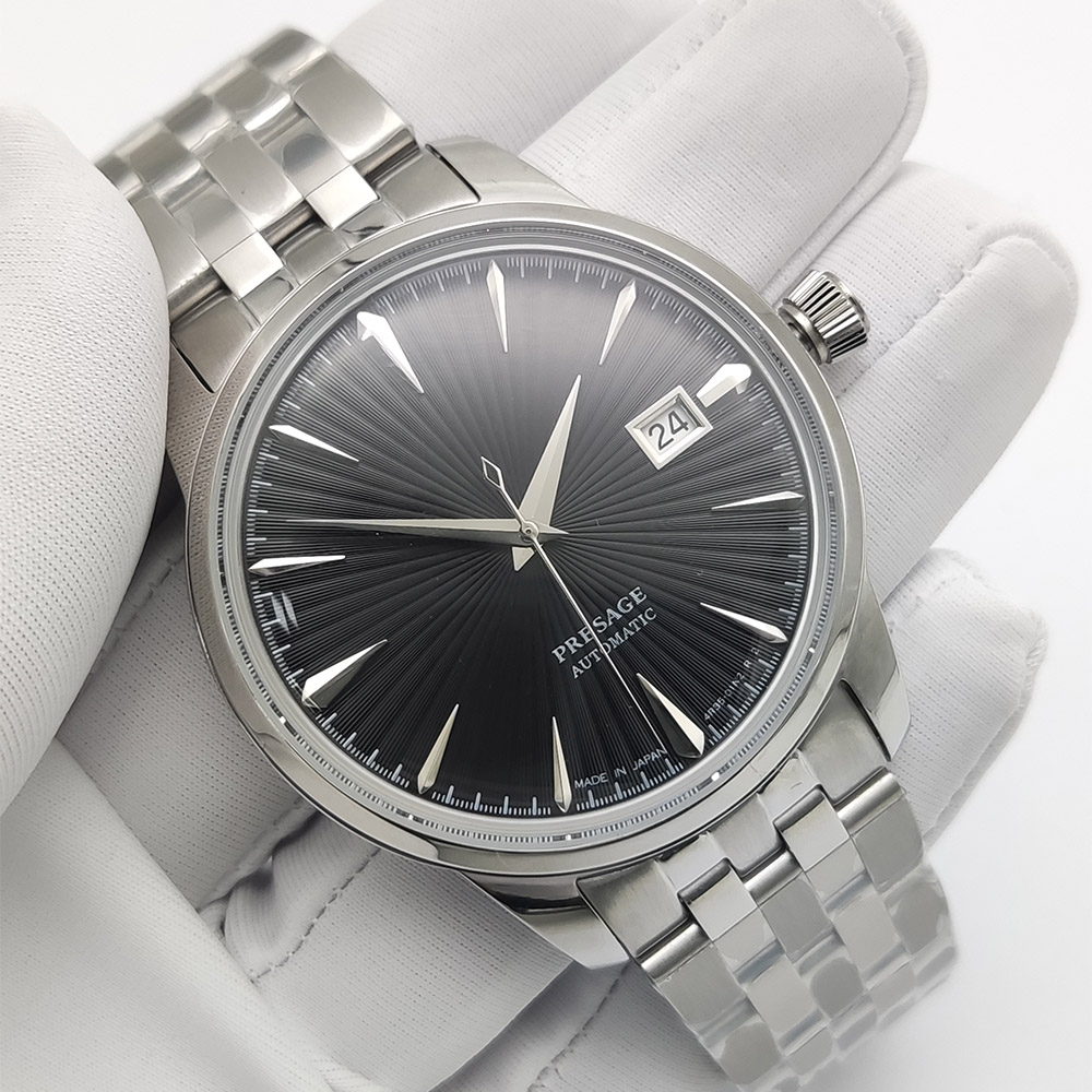 9 色 40 ミリメートルステンレス鋼ケース日付機械式時計ビ - Seiko Watch Presage のレビューと価格