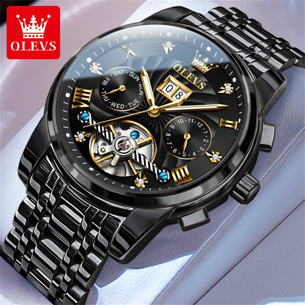 OLEVS クラシックメンズ腕時計トゥールビヨン多機能全自動 - Omega Watch Constellation のレビューと価格