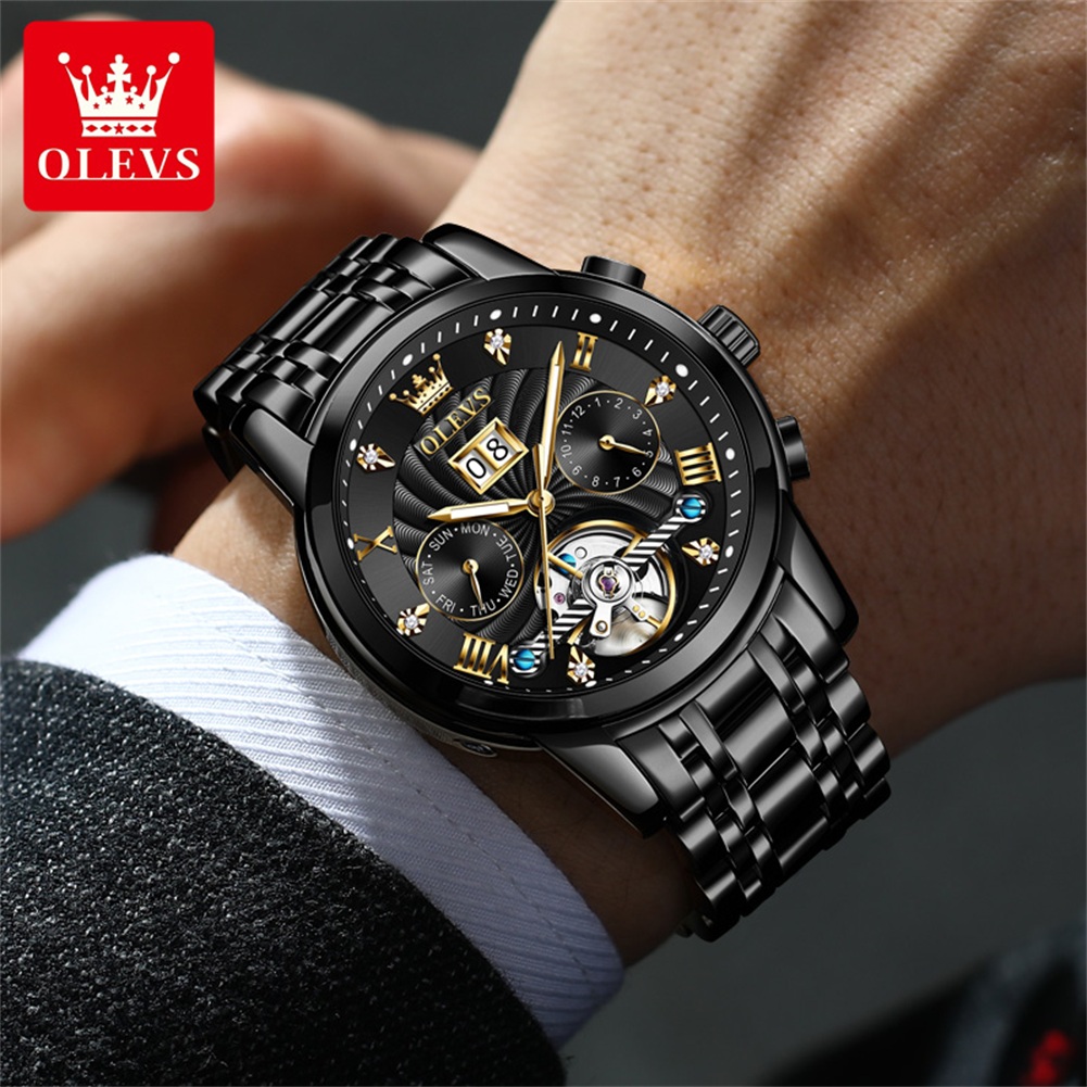 OLEVS クラシックメンズ腕時計トゥールビヨン多機能全自動 - Omega Watch Constellation のレビューと価格