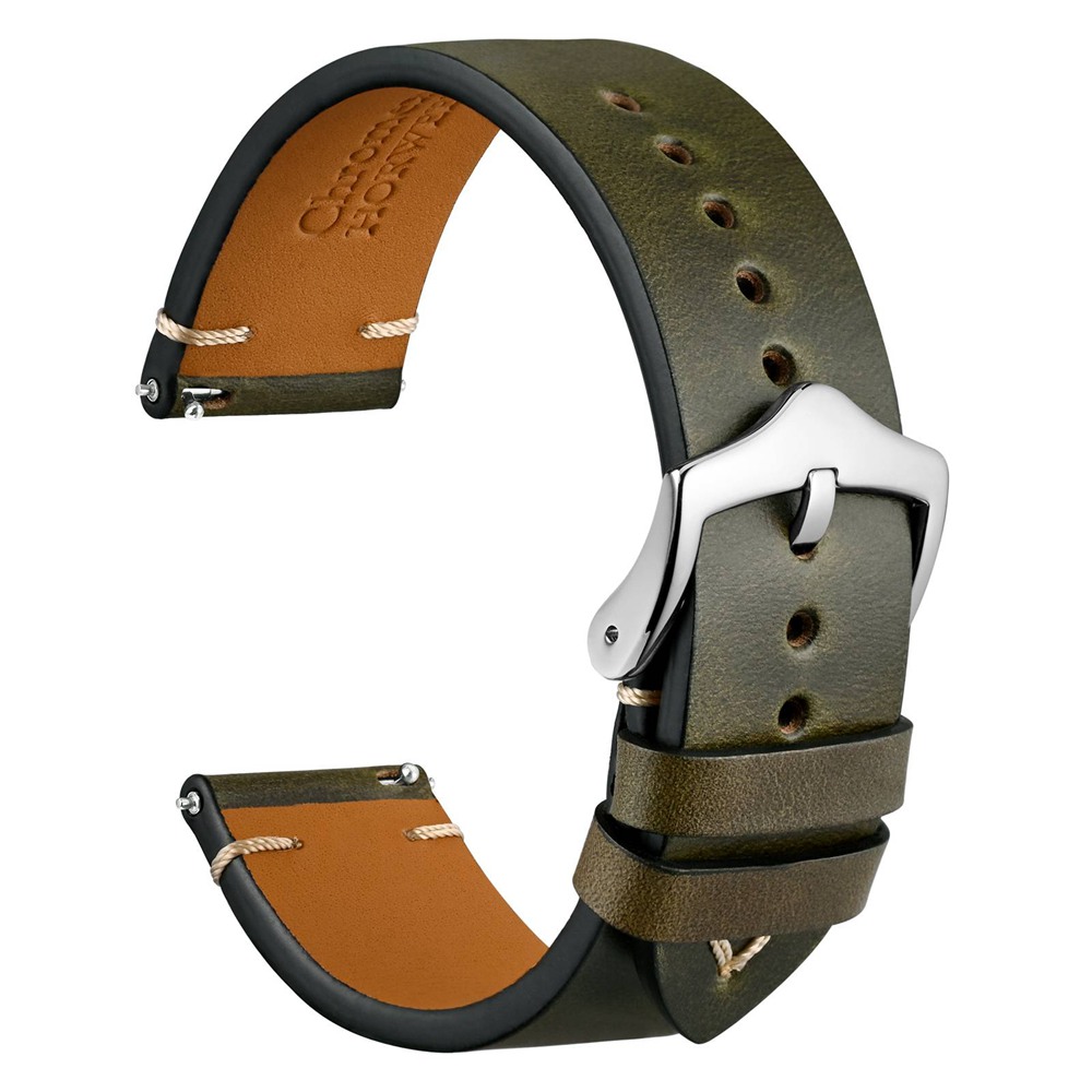 Wocci-オイルワックスレザー時計ストラップ、調節可能な時 - Suede Strap Watch のレビューと価格