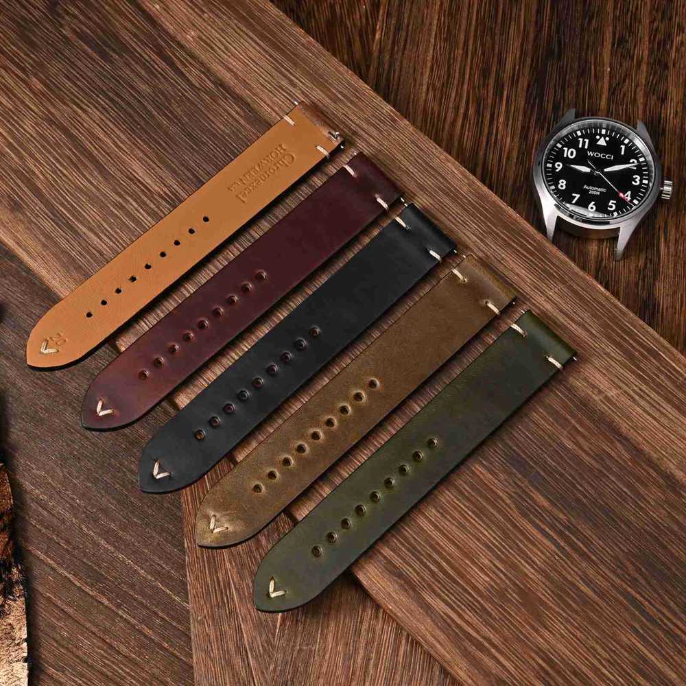 Wocci-オイルワックスレザー時計ストラップ、調節可能な時 - Suede Strap Watch のレビューと価格
