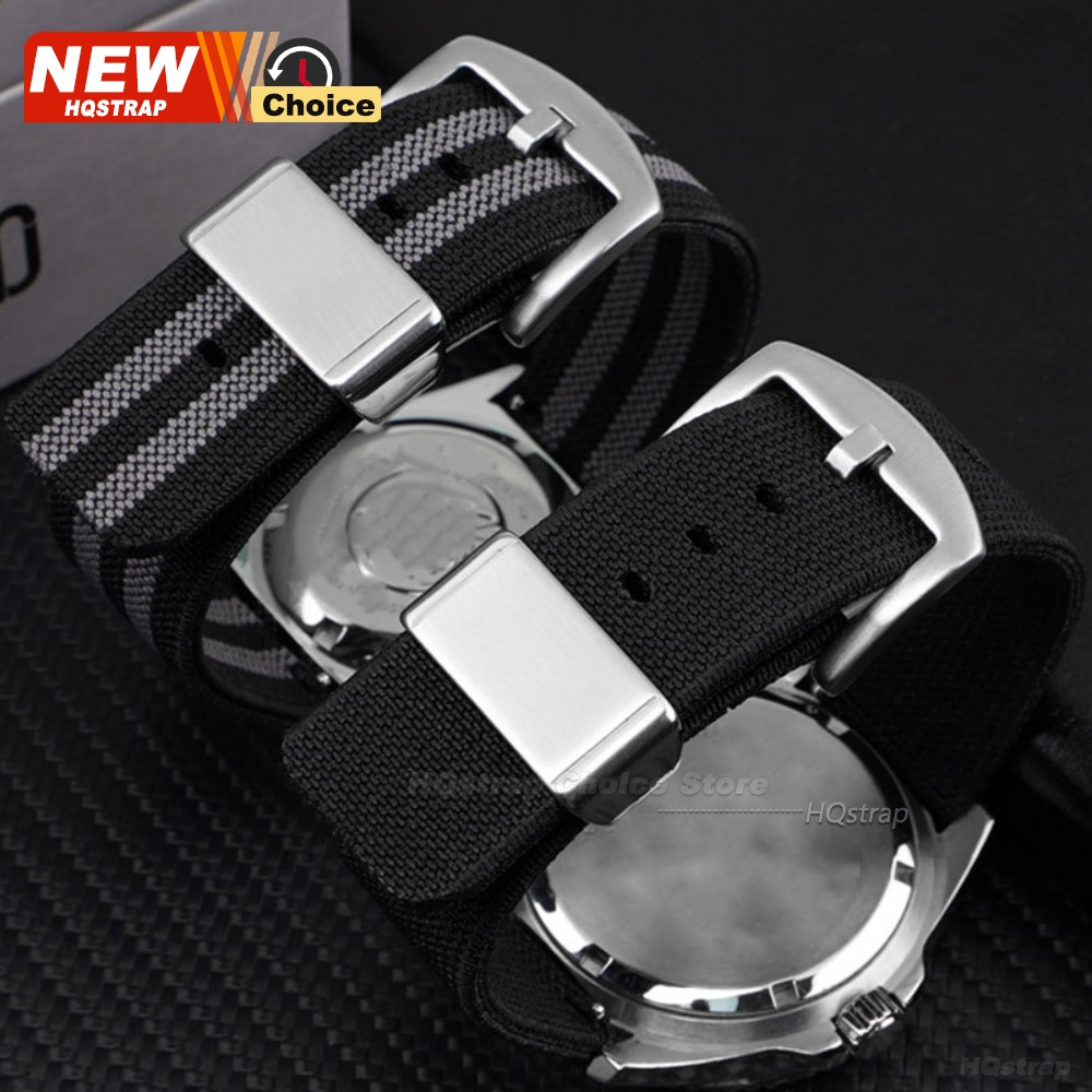 スチールリング弾性ナイロンキャンバスストラップ22mm 20 - Nato Strap Nylon のレビューと価格